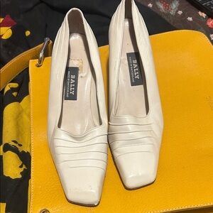 Bally Women's Off-White Leather Heels
